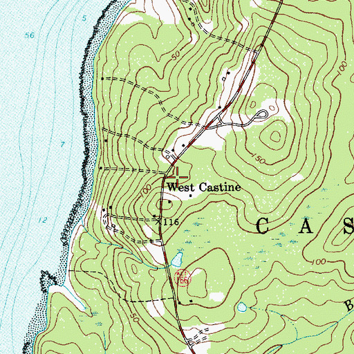Topographic Map of West Castine, ME