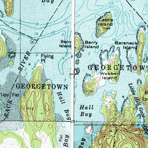 Topographic Map of Peggy Island, ME