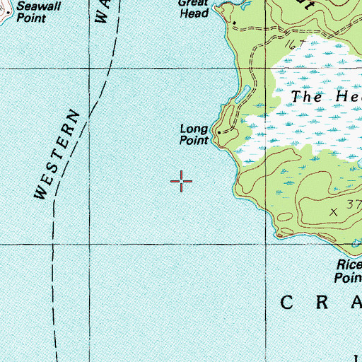 Topographic Map of Cranberry Island Ledge, ME