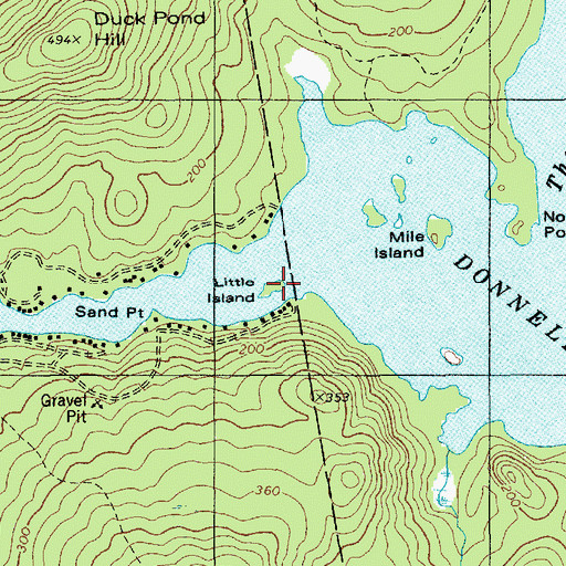 Topographic Map of Little Island, ME