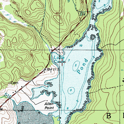 Topographic Map of Lone Cove, ME