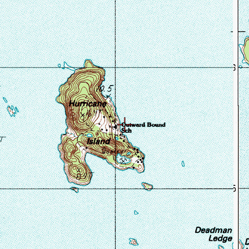 Topographic Map of Outward Bound School, ME