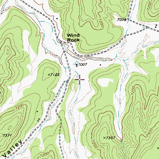 Topographic Map of High White Valley, AZ