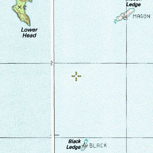 Topographic Map of Cod Ledge, ME