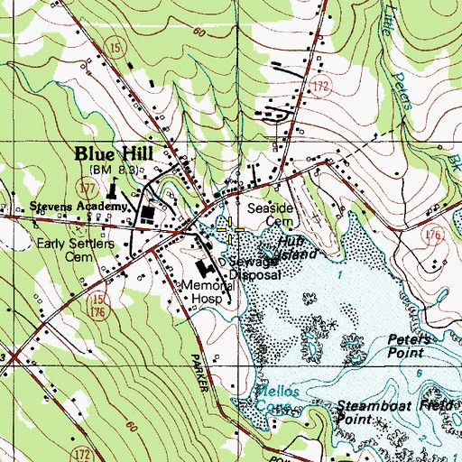 Topographic Map of Mill Stream, ME