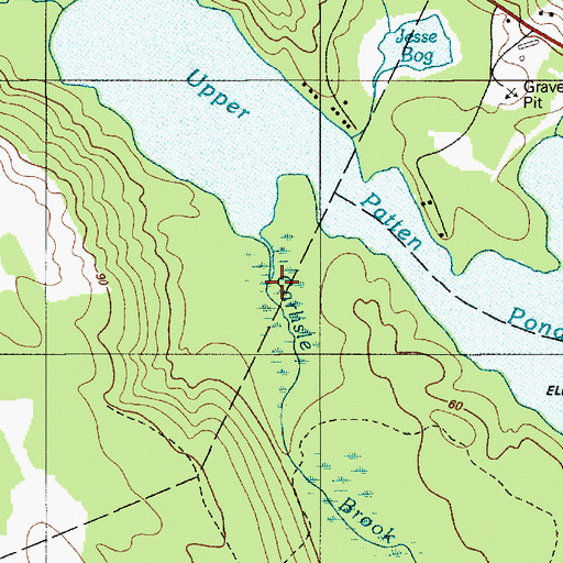 Topographic Map of Carlisle Brook, ME