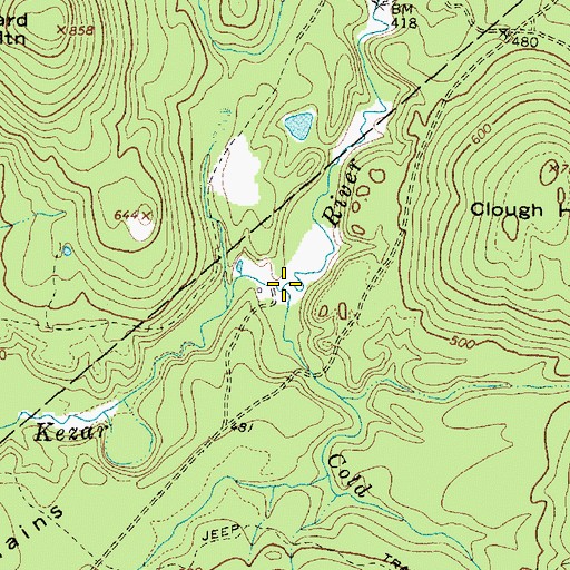 Topographic Map of Cold Brook, ME