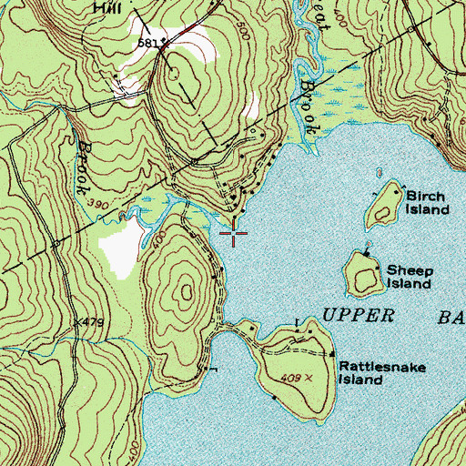 Topographic Map of Cold Brook, ME