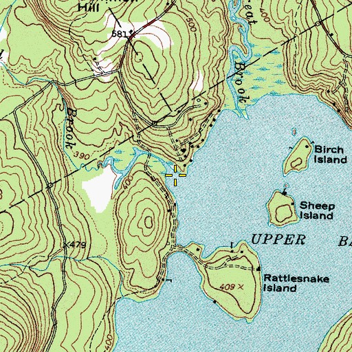 Topographic Map of Cold Brook, ME
