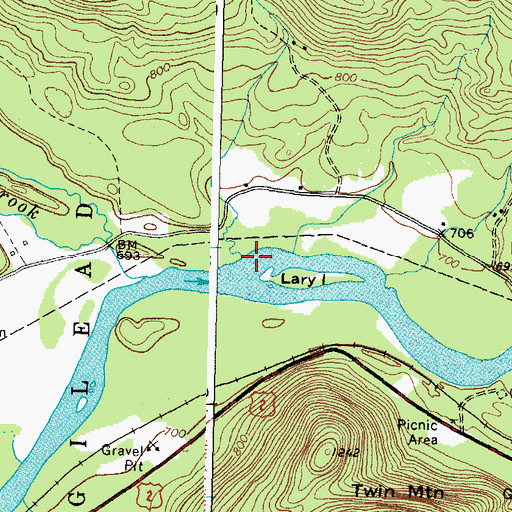 Topographic Map of French Brook, ME