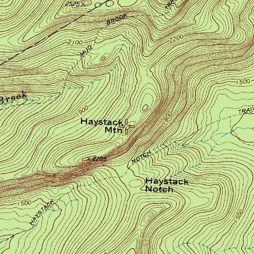 Topographic Map of Haystack Mountain, ME