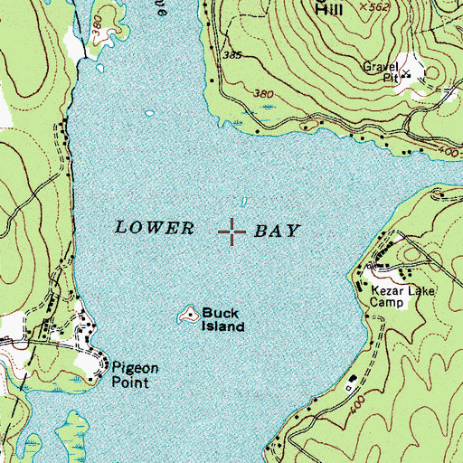 Topographic Map of Lower Bay, ME