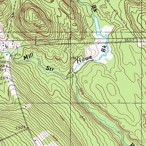 Topographic Map of Mill Stream, ME