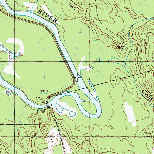 Topographic Map of Lake Brook, ME
