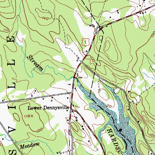 Topographic Map of Wilson Stream, ME