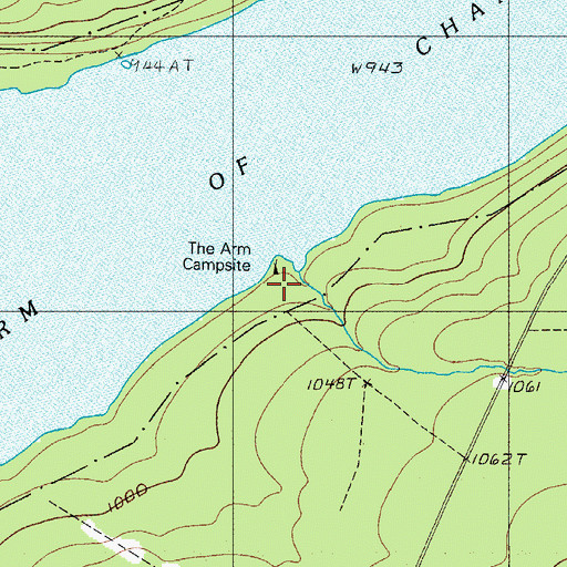 Topographic Map of The Arm Campsite, ME