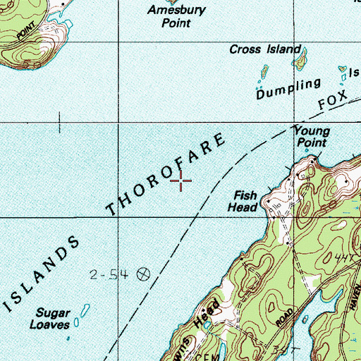 Topographic Map of Calderwood Rock, ME
