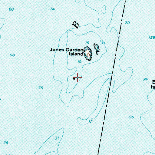 Topographic Map of Garden Island South Ledge, ME