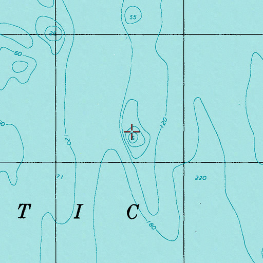 Topographic Map of Outer Heron Island Ledge, ME