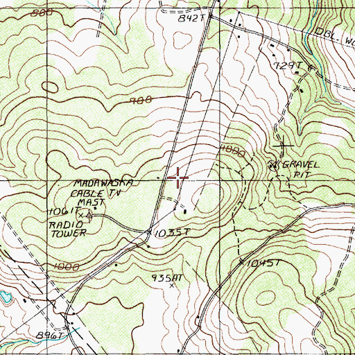Topographic Map of WCXX-FM (Madawaska), ME