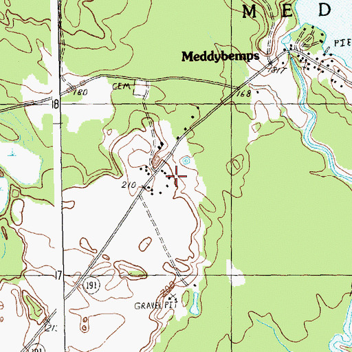 Topographic Map of Gillespie Field, ME