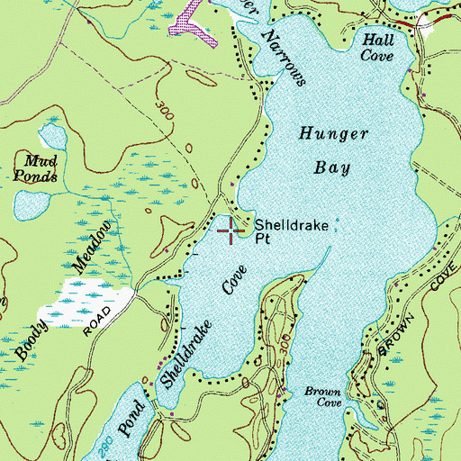Topographic Map of Sand Bar Seaplane Base, ME