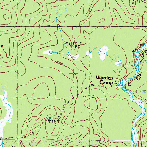 Topographic Map of Seboomook Forestry District Headquarters Heliport, ME