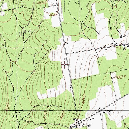 Topographic Map of Grignons Private Landing Area, ME