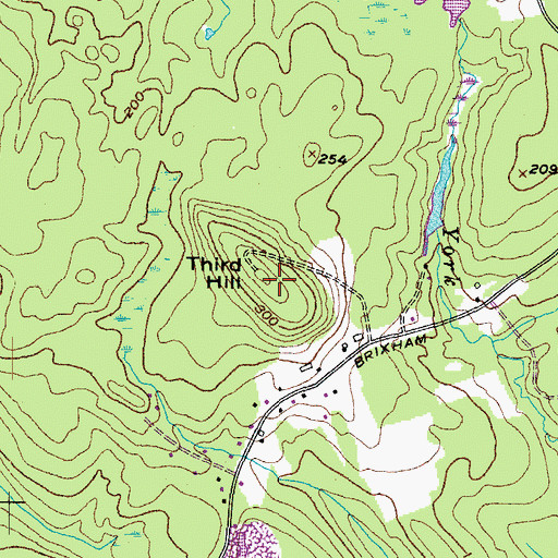 Topographic Map of WSHK-FM (Kittery), ME