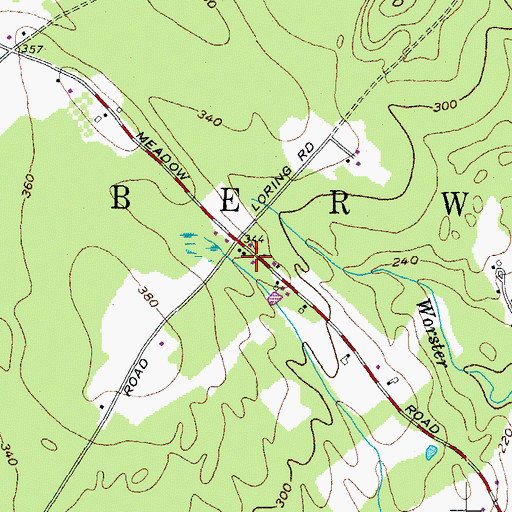 Topographic Map of Town of Berwick, ME