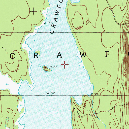 Topographic Map of Town of Crawford, ME