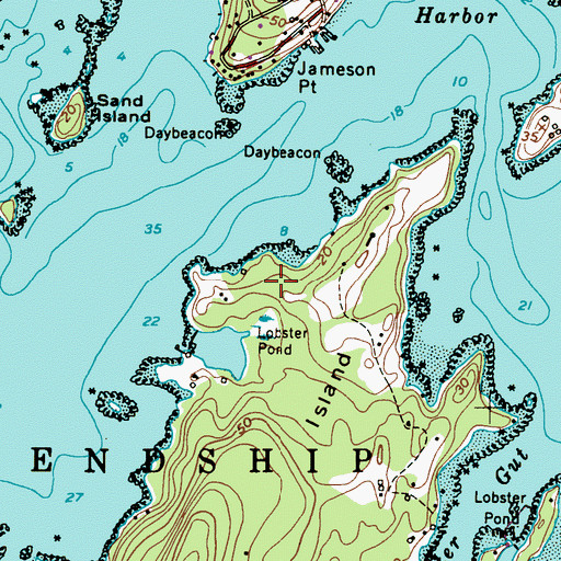 Topographic Map of Town of Friendship, ME