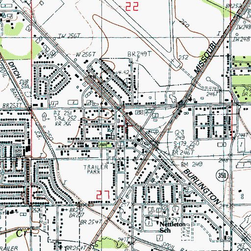 Topographic Map of Nettleton, AR