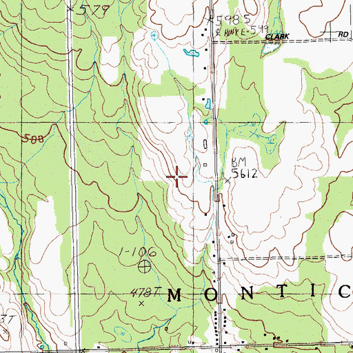 Topographic Map of Town of Monticello, ME