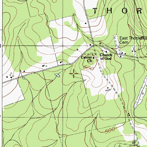Topographic Map of Town of Thorndike, ME