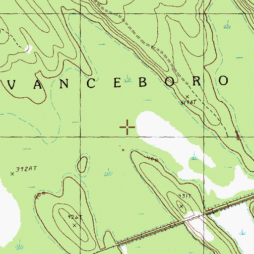 Topographic Map of Town of Vanceboro, ME