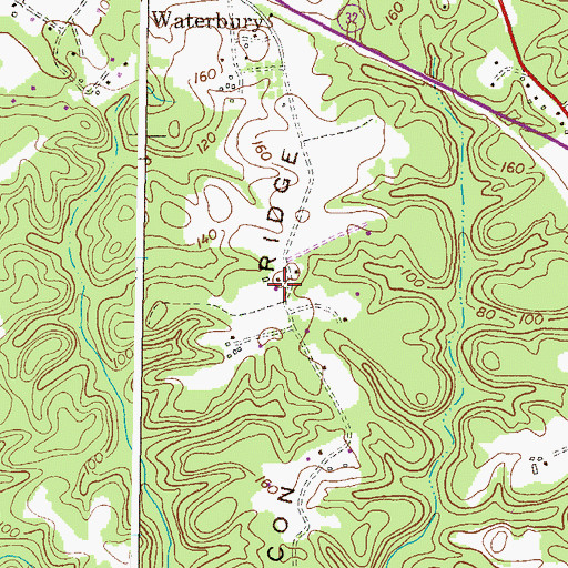 Topographic Map of Bacon Ridge, MD