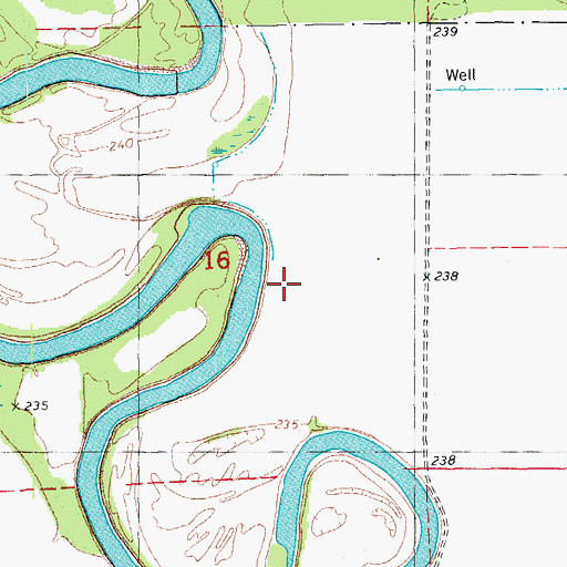 Topographic Map of Old Martin Mill Place, AR