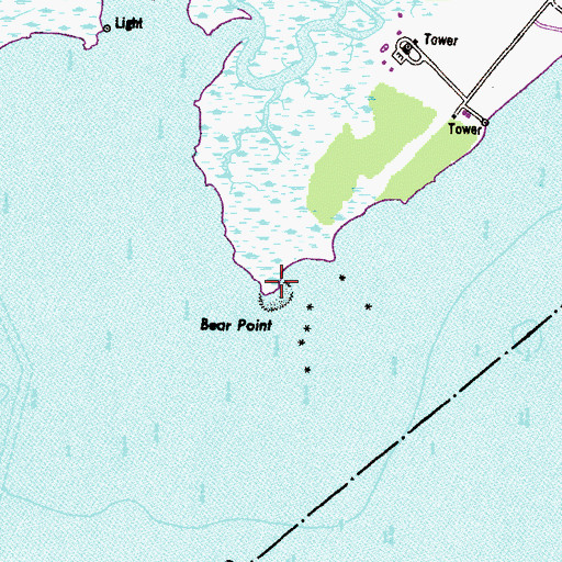 Topographic Map of Bear Point, MD