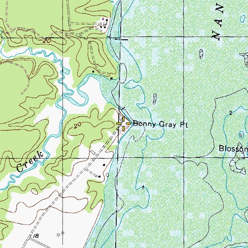 Topographic Map of Benny Gray Point, MD