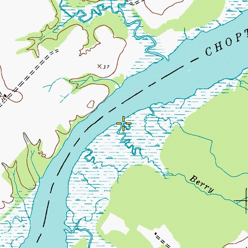 Topographic Map of Berry Run, MD