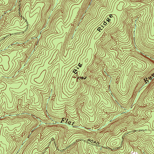 Topographic Map of Big Ridge, MD