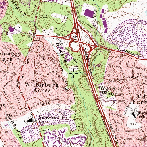 Topographic Map of Bogley Branch, MD