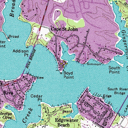 Topographic Map of Boyd Point, MD