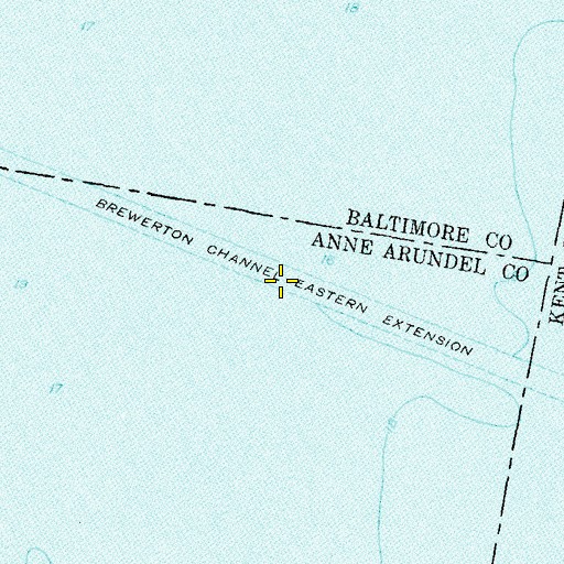Topographic Map of Brewerton Channel Eastern Extension, MD