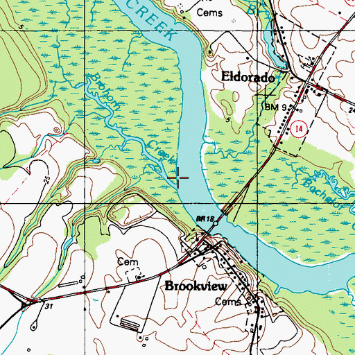 Topographic Map of Brohorn Creek, MD
