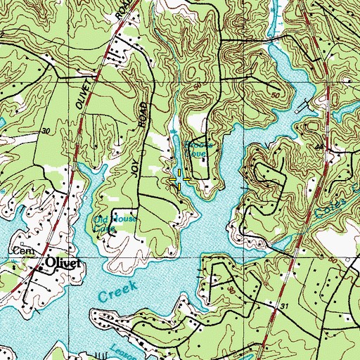 Topographic Map of Brooks Cove, MD