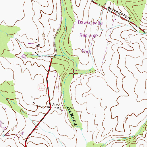Topographic Map of Bucklodge Branch, MD