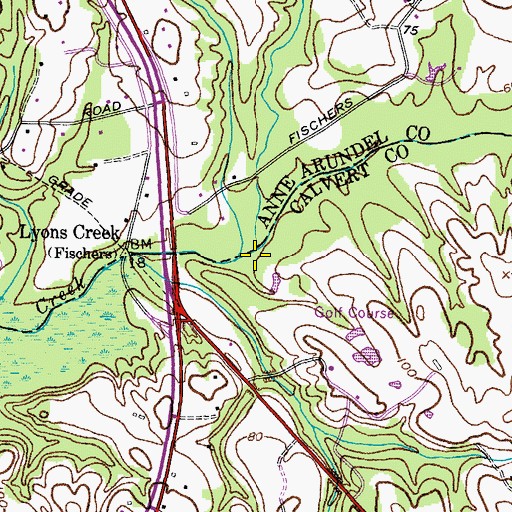 Topographic Map of Cabin Branch, MD