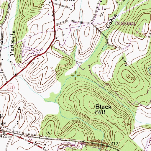 Topographic Map of Cabin Branch, MD